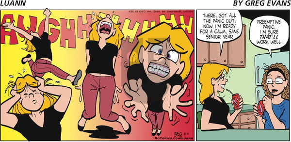 Luann on Sunday August 11, 2013 Comic Strip