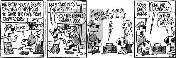Pooch Cafe on Friday May 23, 2003 Comic Strip