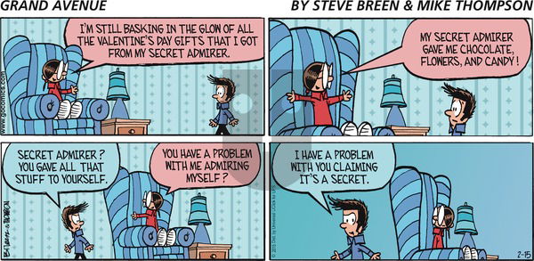 Grand Avenue on Sunday February 15, 2015 Comic Strip