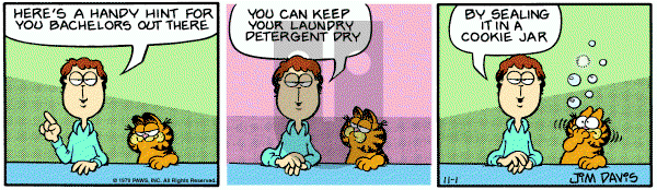 Garfield on Thursday November 1, 1979 Comic Strip