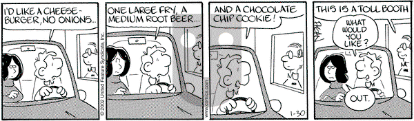 Drabble on Sunday February 17, 2002 Comic Strip