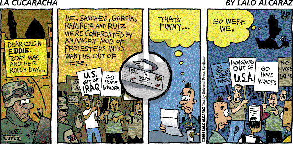 La Cucaracha on Sunday January 25, 2004 Comic Strip