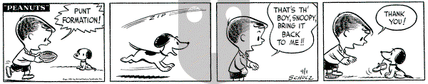Peanuts on Saturday September 1, 1951 Comic Strip