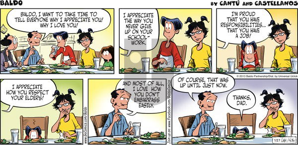 Baldo on Sunday January 27, 2013 Comic Strip