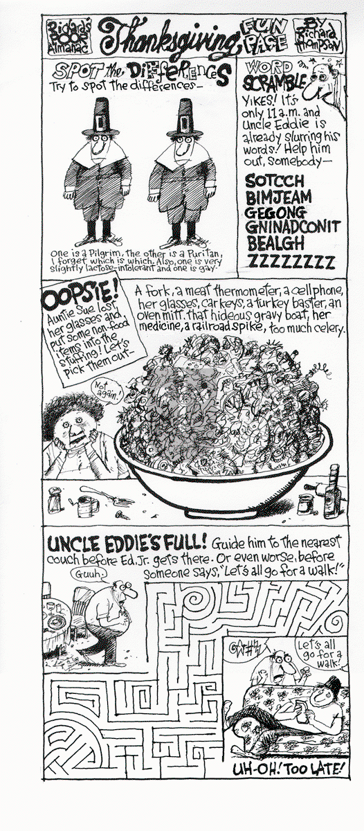 Richard's Poor Almanac on Tuesday November 24, 2015 Comic Strip