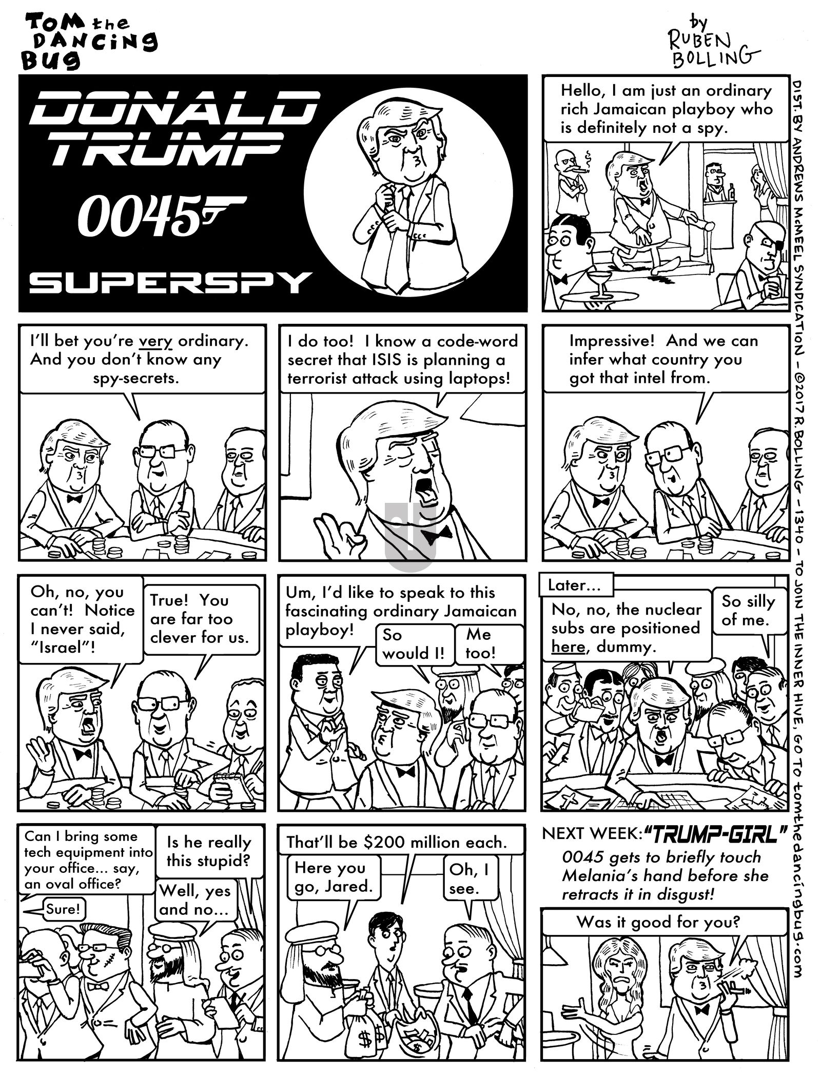 Tom the Dancing Bug - Monday May 29, 2017 Comic Strip