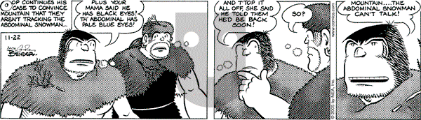 Alley Oop on Tuesday November 22, 2005 Comic Strip