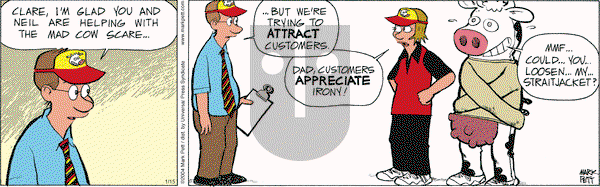 Lucky Cow on Thursday January 15, 2004 Comic Strip
