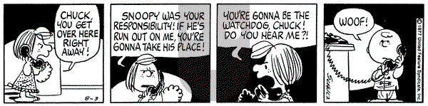 Peanuts on Wednesday August 3, 1977 Comic Strip