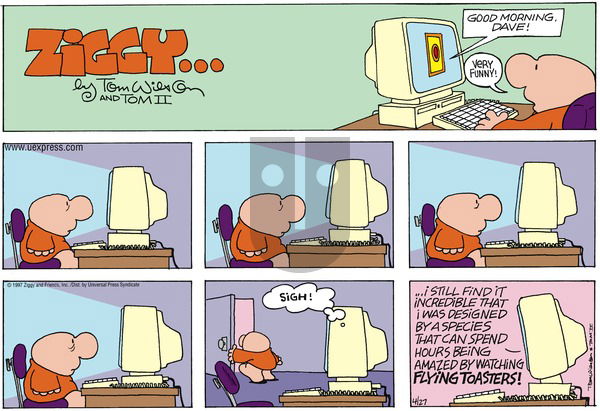 Ziggy on Sunday April 27, 1997 Comic Strip