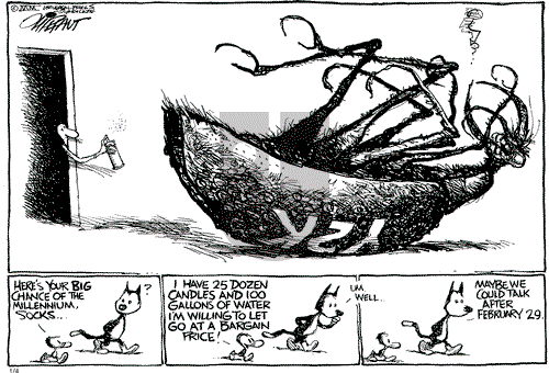 Pat Oliphant on Tuesday January 4, 2000 Comic Strip