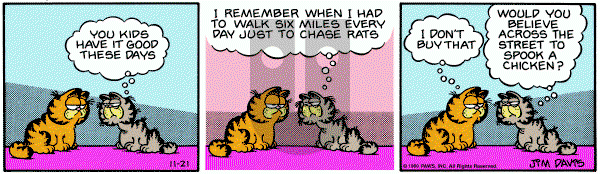 Garfield on Friday November 21, 1980 Comic Strip