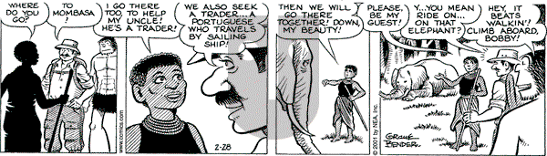 Alley Oop on Wednesday February 28, 2001 Comic Strip