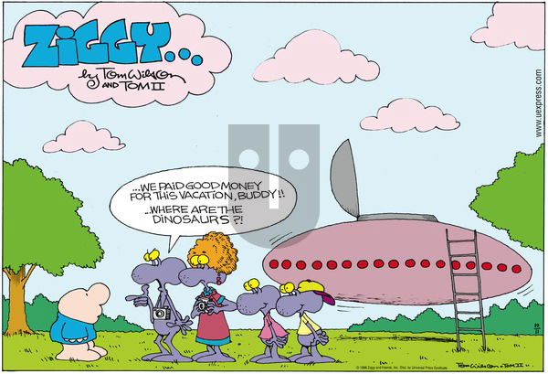Ziggy on Sunday October 11, 1998 Comic Strip