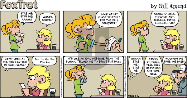 FoxTrot on Sunday August 26, 2018 Comic Strip