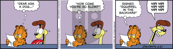 Garfield - Wednesday February 27, 2013 Comic Strip