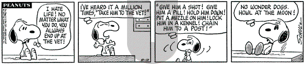 Peanuts on Thursday August 10, 1972 Comic Strip