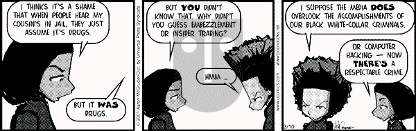 The Boondocks - Saturday March 10, 2001 Comic Strip