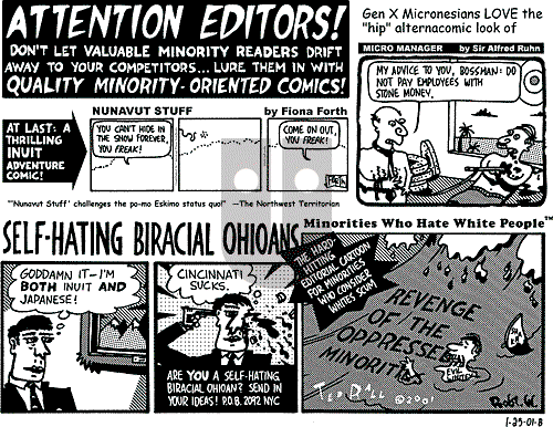 Ted Rall on Wednesday February 28, 2001 Comic Strip