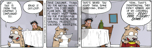 Get Fuzzy on Friday June 25, 2004 Comic Strip