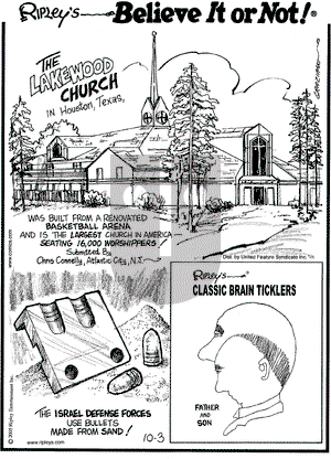 Ripley's Believe It or Not on Monday October 3, 2005 Comic Strip