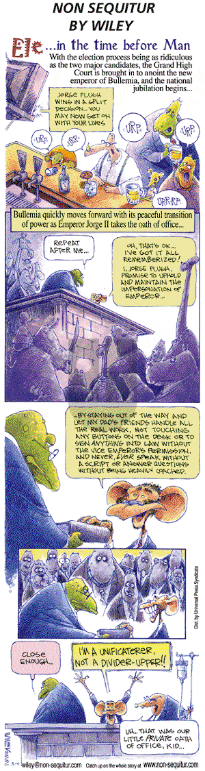 Non Sequitur on Sunday March 4, 2001 Comic Strip