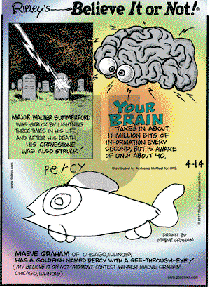 Ripley's Believe It or Not on Friday April 14, 2017 Comic Strip