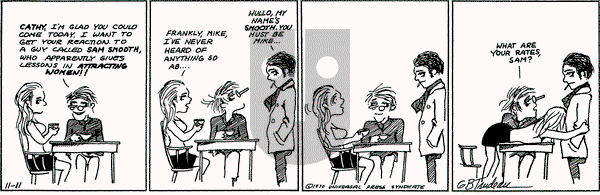 Doonesbury on Wednesday November 11, 1970 Comic Strip