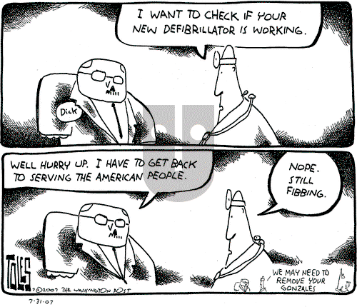Tom Toles on Tuesday July 31, 2007 Comic Strip