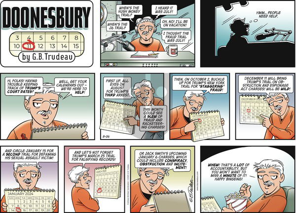 Doonesbury - Sunday August 6, 2023 Comic Strip
