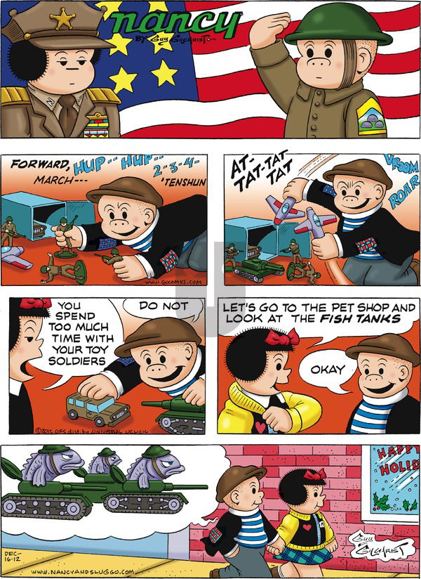 Nancy on Sunday December 16, 2012 Comic Strip