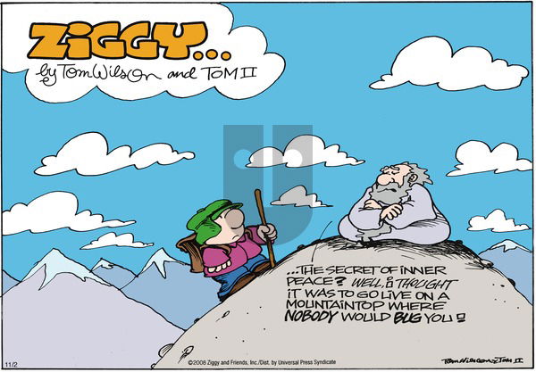Ziggy on Sunday November 2, 2008 Comic Strip
