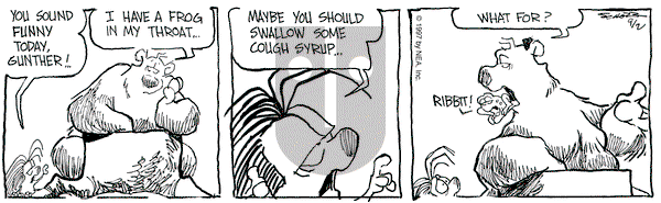The Grizzwells on Tuesday September 2, 1997 Comic Strip