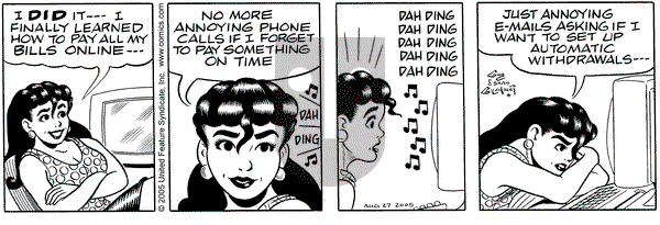 Nancy on Saturday August 27, 2005 Comic Strip