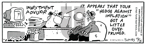 Frank and Ernest on Wednesday October 15, 1997 Comic Strip