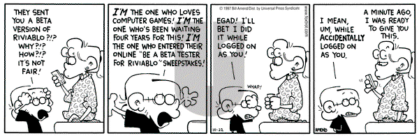 FoxTrot on Wednesday October 22, 1997 Comic Strip