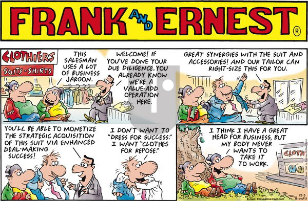 Frank and Ernest on Sunday December 3, 2017 Comic Strip