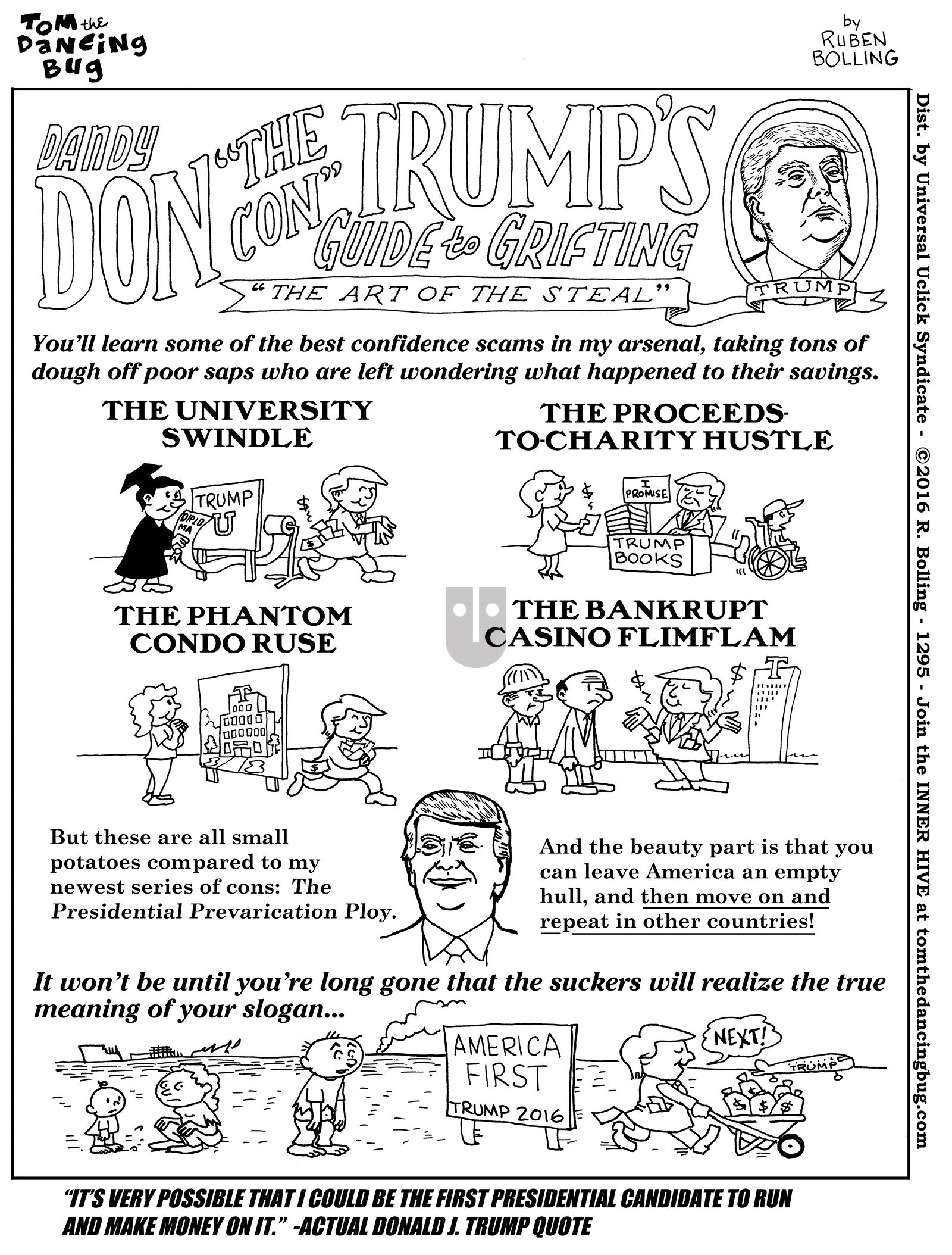 Tom the Dancing Bug - Monday July 4, 2016 Comic Strip