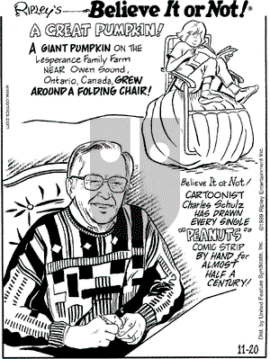 Ripley's Believe It or Not on Wednesday November 24, 1999 Comic Strip