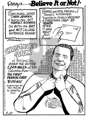 Ripley's Believe It or Not - Monday March 29, 2004 Comic Strip