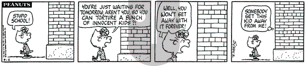 Peanuts on Monday September 2, 1974 Comic Strip