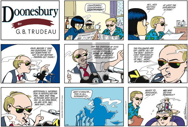 Doonesbury on Sunday February 6, 2000 Comic Strip