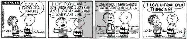 Peanuts on Saturday June 7, 1958 Comic Strip