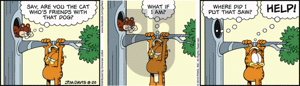 Garfield on Saturday August 20, 2016 Comic Strip