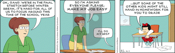 Nancy on Monday December 2, 2019 Comic Strip