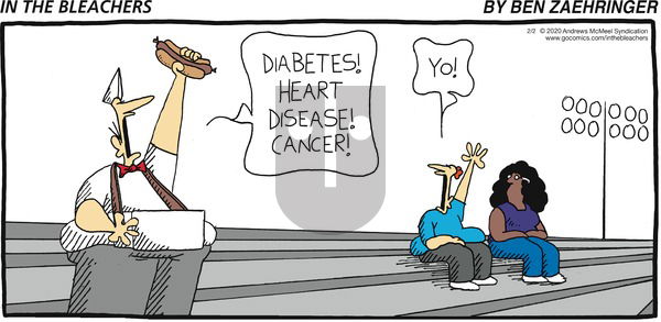 In the Bleachers on Sunday February 2, 2020 Comic Strip