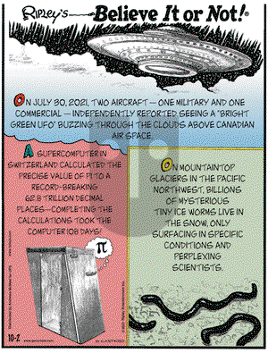 Ripley's Believe It or Not on Saturday October 2, 2021 Comic Strip