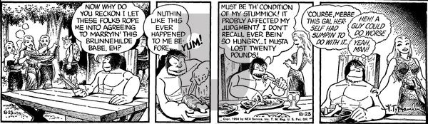 Alley Oop on Monday August 23, 1954 Comic Strip