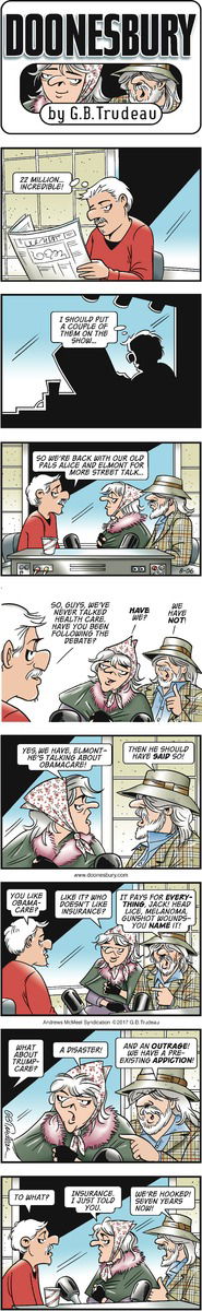 Doonesbury on Sunday August 6, 2017 Comic Strip
