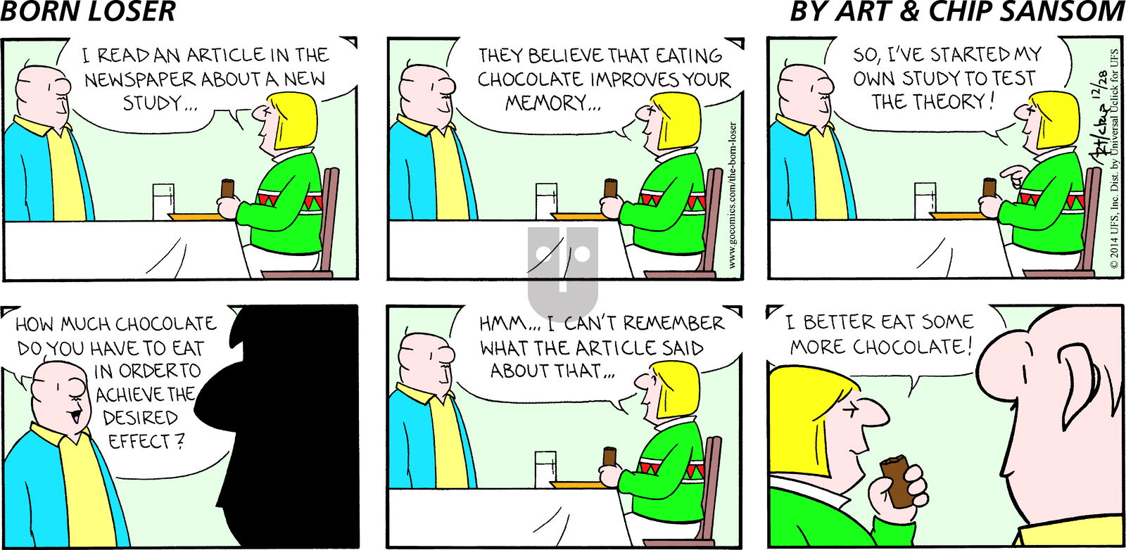 The Born Loser on Sunday December 28, 2014 Comic Strip